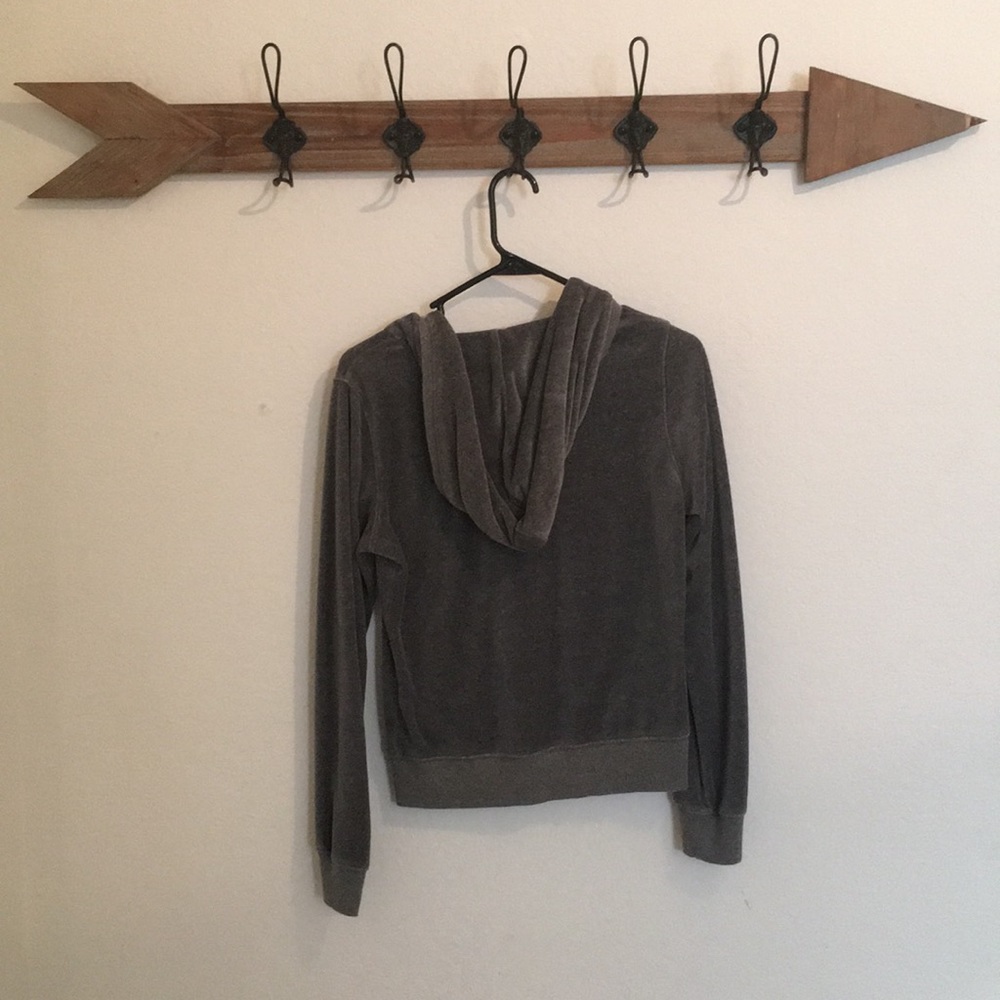 Gray Velour Track Jacket - Picture 2 of 4